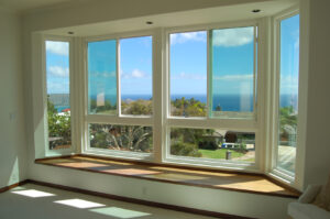 Bay windows overlooking Hawaii coastline